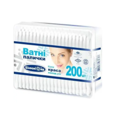 Ватні палички "Білосніжка" в прямокутній уп 200 шт Ватні палички "Білосніжка" в прямокутній уп 200 шт