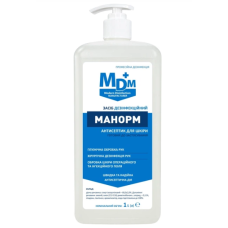 Манорм з дозатором (дезинфікуючий засіб для шкіри, рук) 1 л Манорм з дозатором (дезинфікуючий засіб для шкіри, рук) 1 л