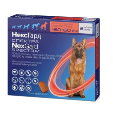 Нексгард Спектра 30-60 кг (XL) 3 пігулки від бліх і кліщів 