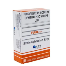 Тест-смужки з флюоресцеїном низькомолекулярним FluoStrips, офтальмологічні, 100 шт