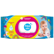 Серветки волог. Aqua Baby 120шт. з клапаном