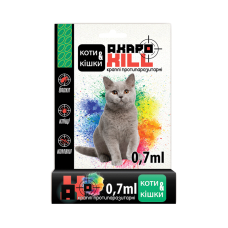 Акарокіл краплі для котів, 0,7 мл 1 шт 